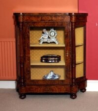 Stunning Victorian Burr Walnut Inlaid Display Cabinet | Ref. no. 01411 s | Regent Antiques